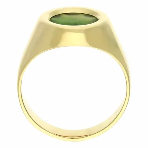 Nephrit-Jade-Ring Gelbgold