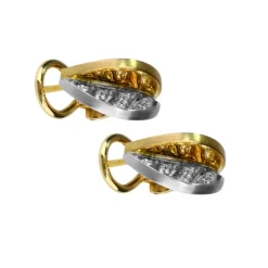 Ohrclips in Gelb- und Weißgold mit Brillanten