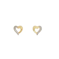 Ohrschmuck 'Herz' Gelbgold