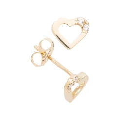 Ohrschmuck 'Herz' Gelbgold