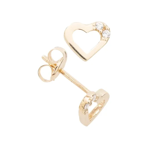 Ohrschmuck 'Herz' Gelbgold