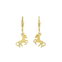 Ohrschmuck 'Pferd' Gelbgold