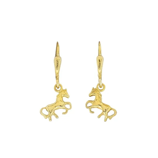 Ohrschmuck 'Pferd' Gelbgold