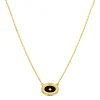 Onyx-Collier Gelbgold