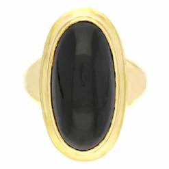Onyx-Ring Gelbgold