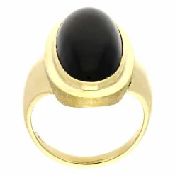 Onyx-Ring Gelbgold