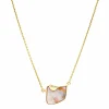 Opal-Collier Gelbgold