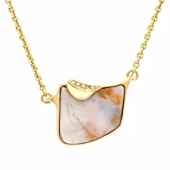 Opal-Collier Gelbgold