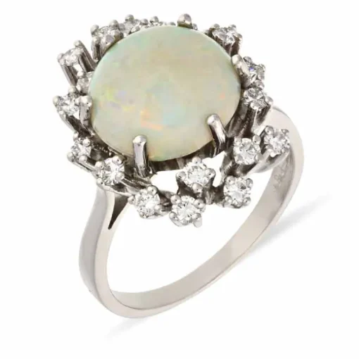 Opal-Ring Weißgold