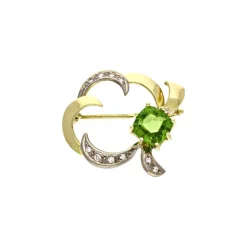 Peridot-Brosche Bicolor