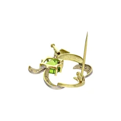 Peridot-Brosche Bicolor