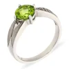 Peridot-Ring Silber rhodiniert