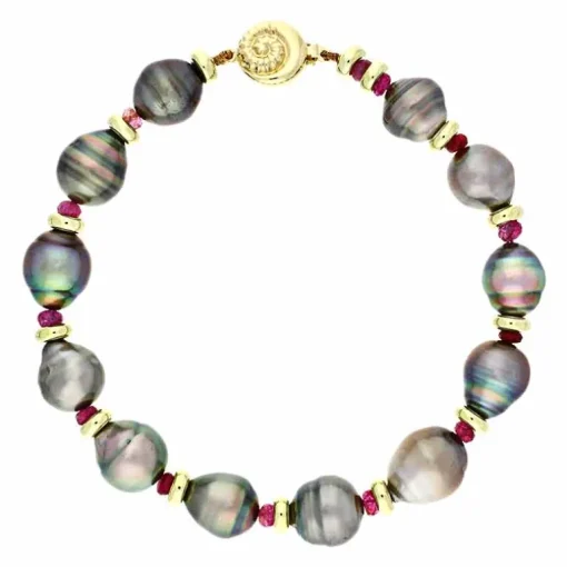 Perl-Armband Gelbgold