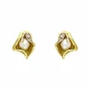 Perl-Clip-Ohrstecker Gelbgold