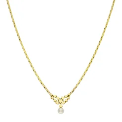Perl-Collier Gelbgold