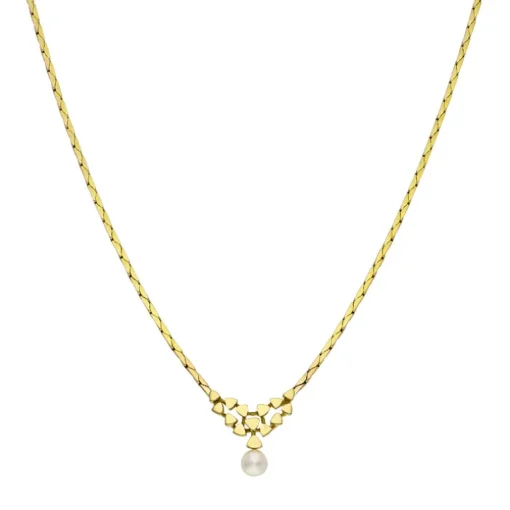 Perl-Collier Gelbgold