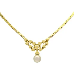 Perl-Collier Gelbgold