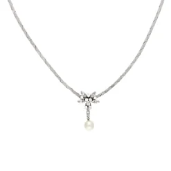 Perl-Collier Weißgold