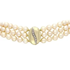 Perlkette Gelbgold