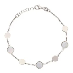 Perlmutt-Armband Silber rhodiniert