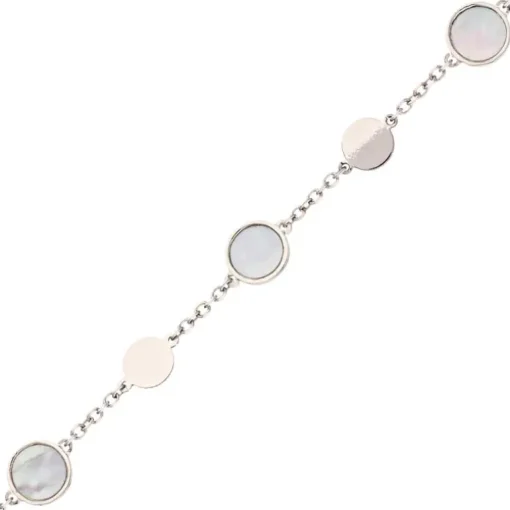 Perlmutt-Armband Silber rhodiniert