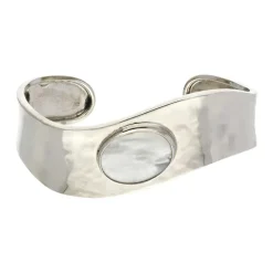 Perlmutt-Armspange Silber