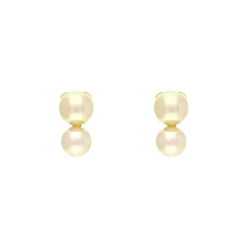 Perl-Ohrclips Gelbgold