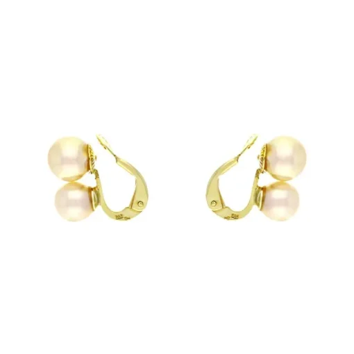 Perl-Ohrclips Gelbgold
