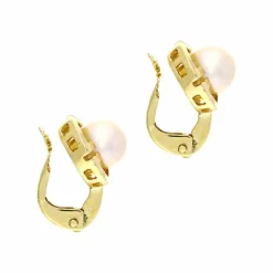 Perl-Ohrclips Gelbgold