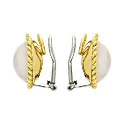 Perl-Ohrclips Gelbgold