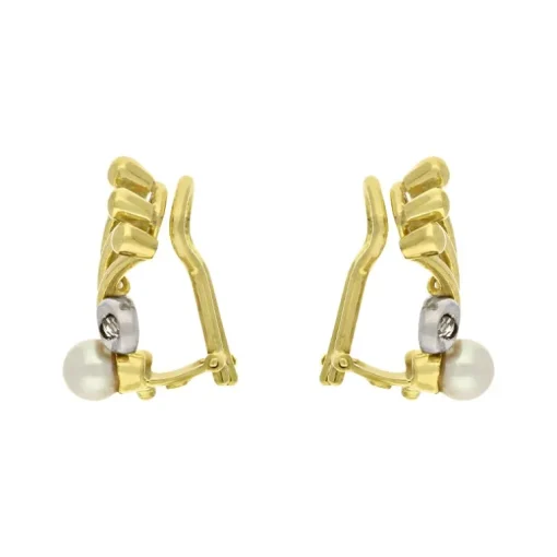 Perl-Ohrclips Gelbgold