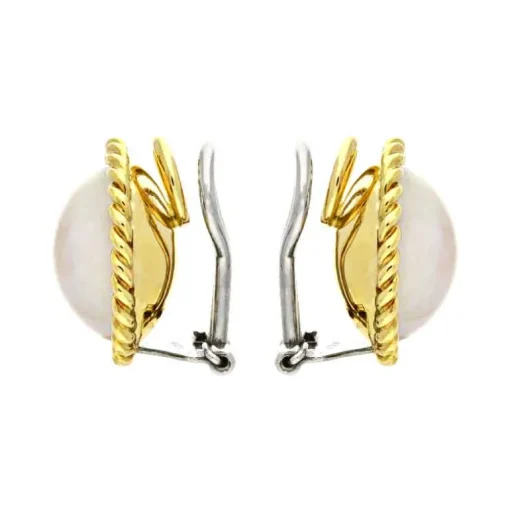 Perl-Ohrclips Gelbgold