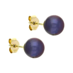 Perl-Ohrstecker Gelbgold