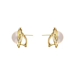 Perl-Ohrstecker Gelbgold
