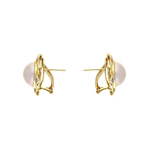 Perl-Ohrstecker Gelbgold