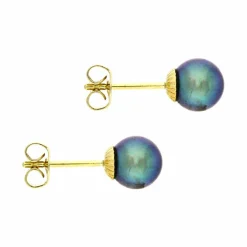 Perl-Ohrstecker Gelbgold