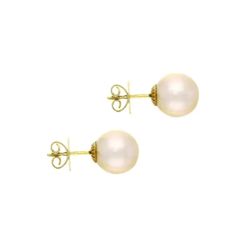 Perl-Ohrstecker Gelbgold