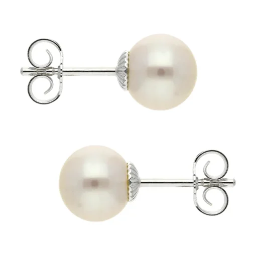 Perl-Ohrstecker Silber