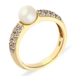Perl-Ring Gelbgold
