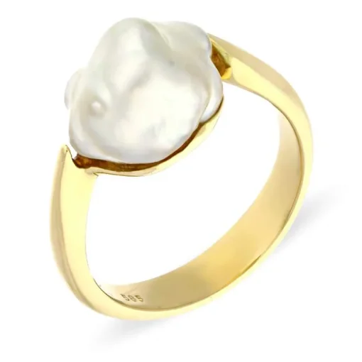 Perl-Ring Gelbgold