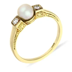 Perl-Ring Gelbgold