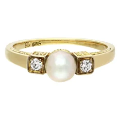 Perl-Ring Gelbgold
