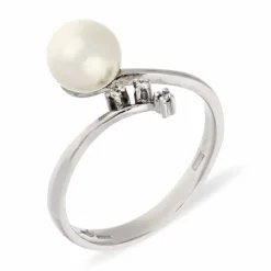 Perl-Ring Weißgold