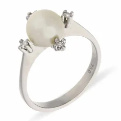 Perl-Ring Weißgold