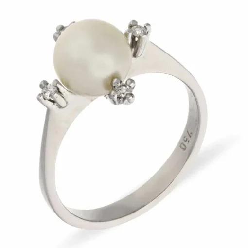 Perl-Ring Weißgold