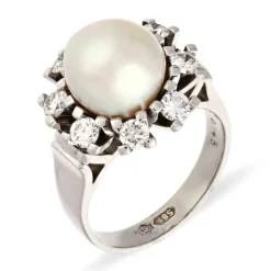 Perl-Ring Weißgold