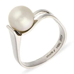 Perl-Ring Weißgold