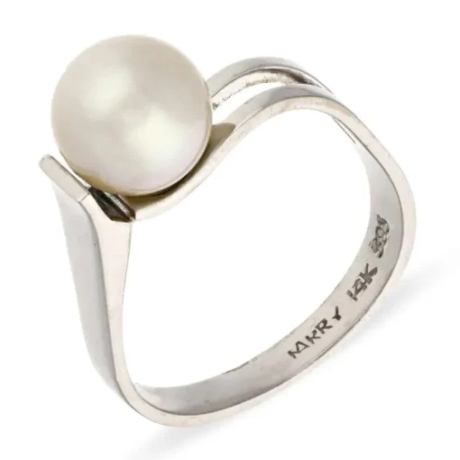 Perl-Ring Weißgold