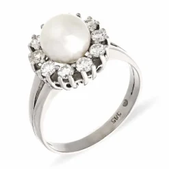 Perl-Ring Weißgold