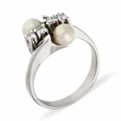 Perl-Ring Weißgold